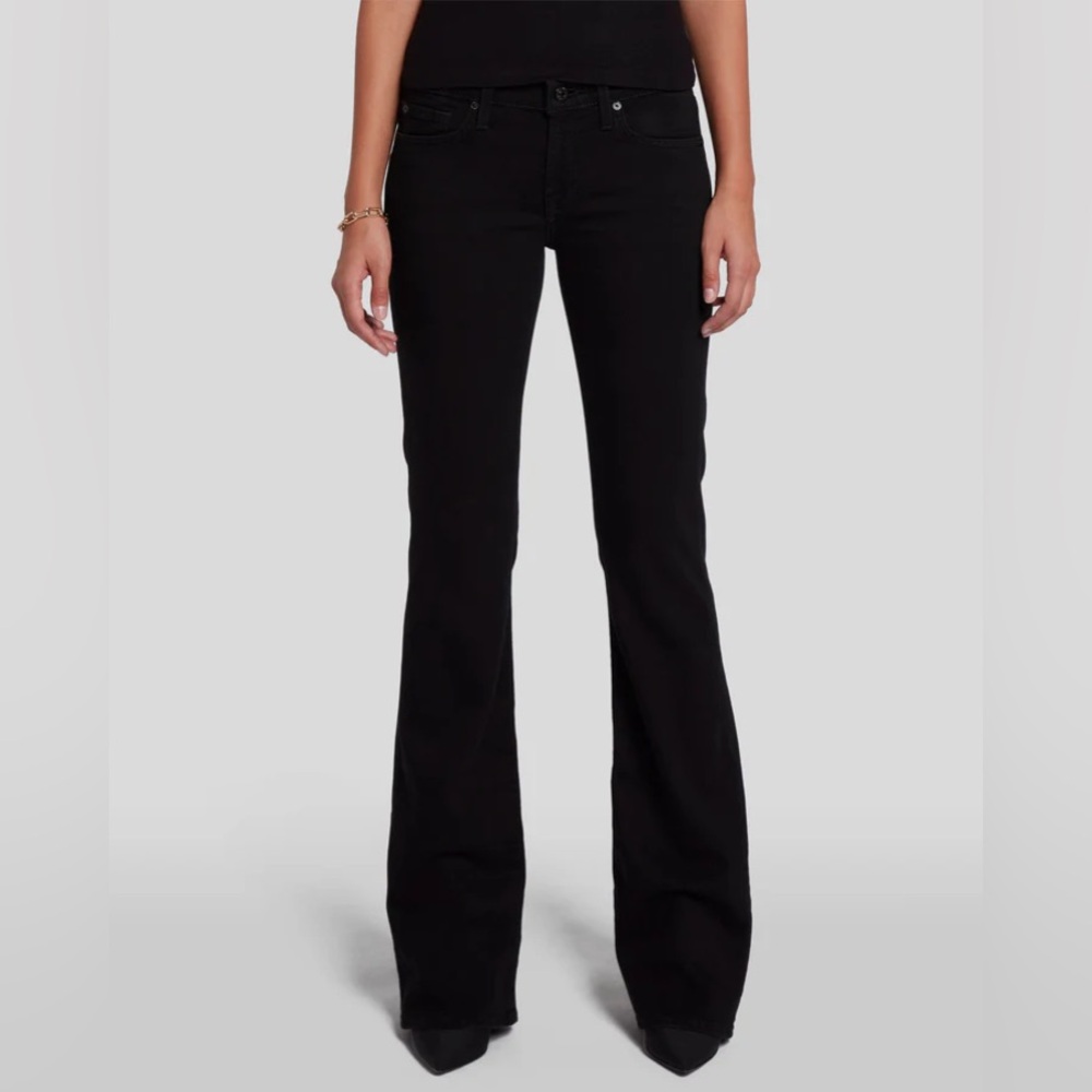 7 for all mankind size 27 black bootcut b(air) jeans mid rise